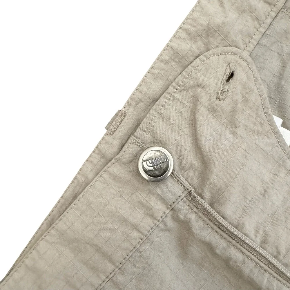 The North Face Tan Convertible Short Zip Off Hiking Cargo Pants Nylon Men 30x30
